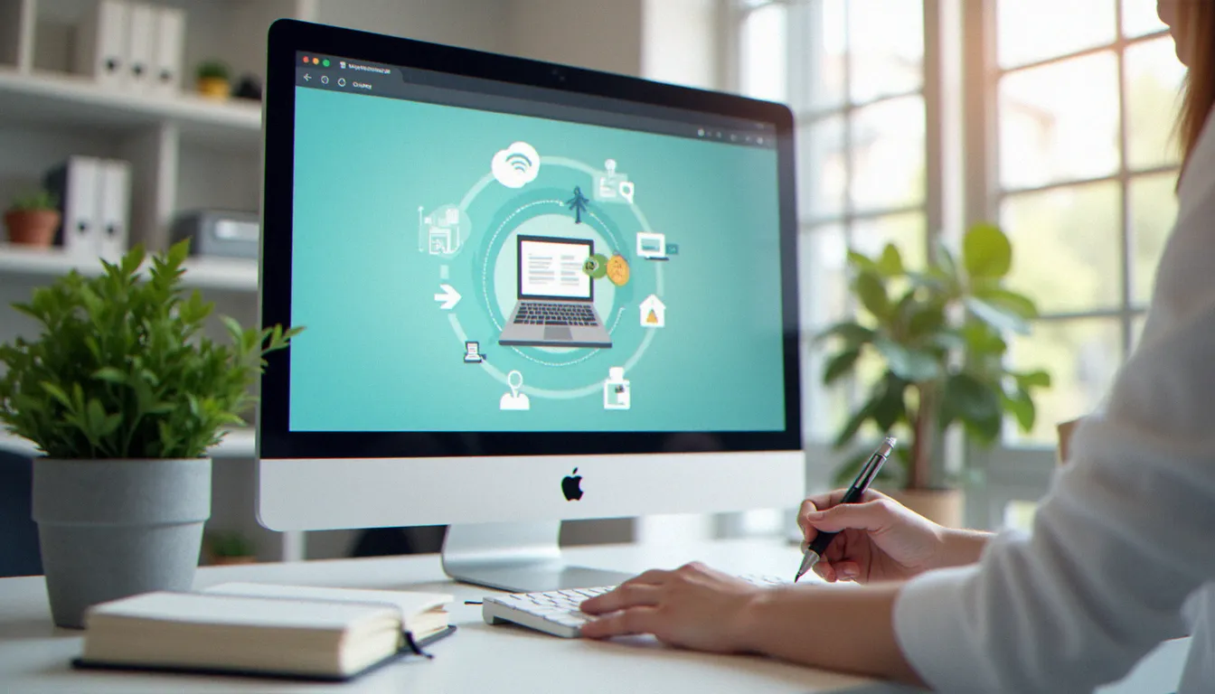 Interface d'une plateforme de formation en ligne affichée sur un écran d'ordinateur, illustrant le fonctionnement d'un cursus CNED à distance