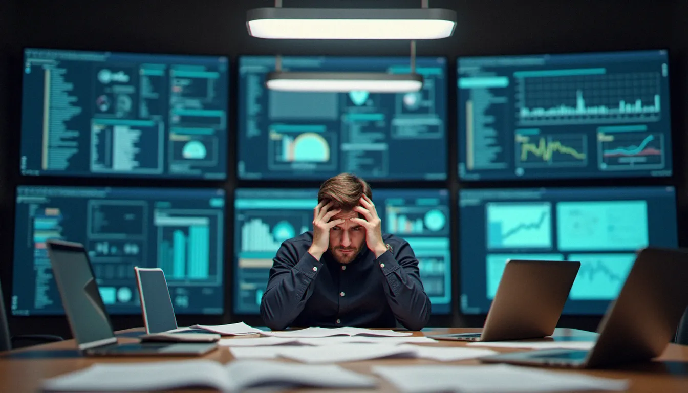 Responsable RH dépassé par la complexité du choix d'une plateforme LMS face à plusieurs interfaces logicielles