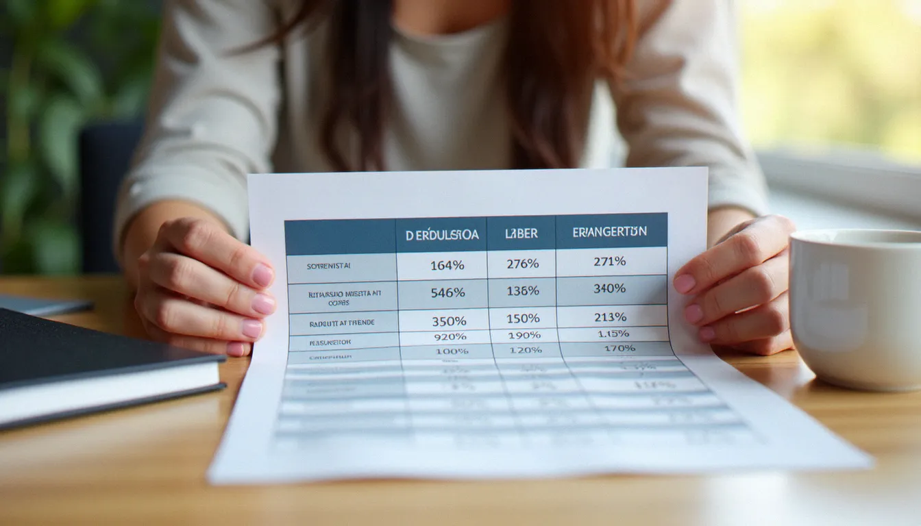 Tableau récapitulatif des plafonds CPF selon le niveau de qualification posé sur un bureau professionnel