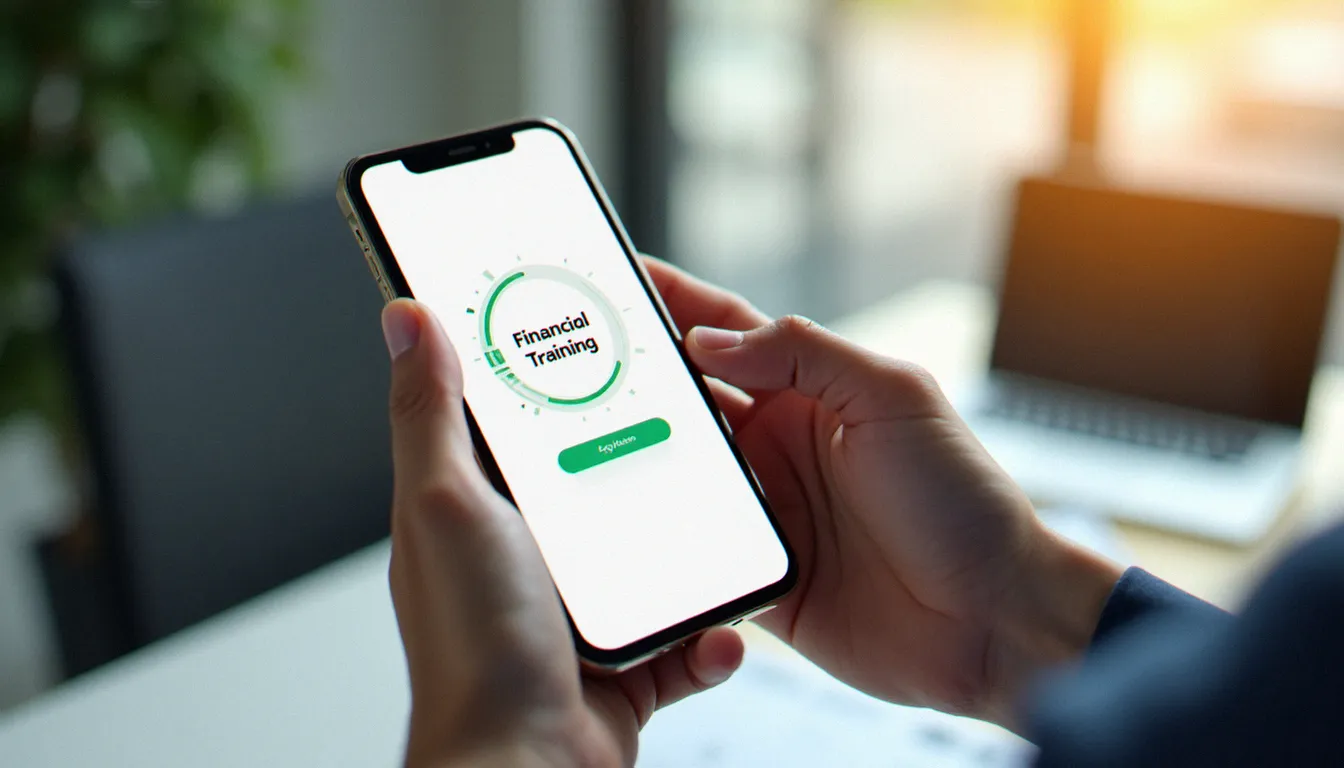 Personne consultant les formations comptabilité disponibles via le CPF sur son smartphone, illustrant la démarche de sélection en ligne