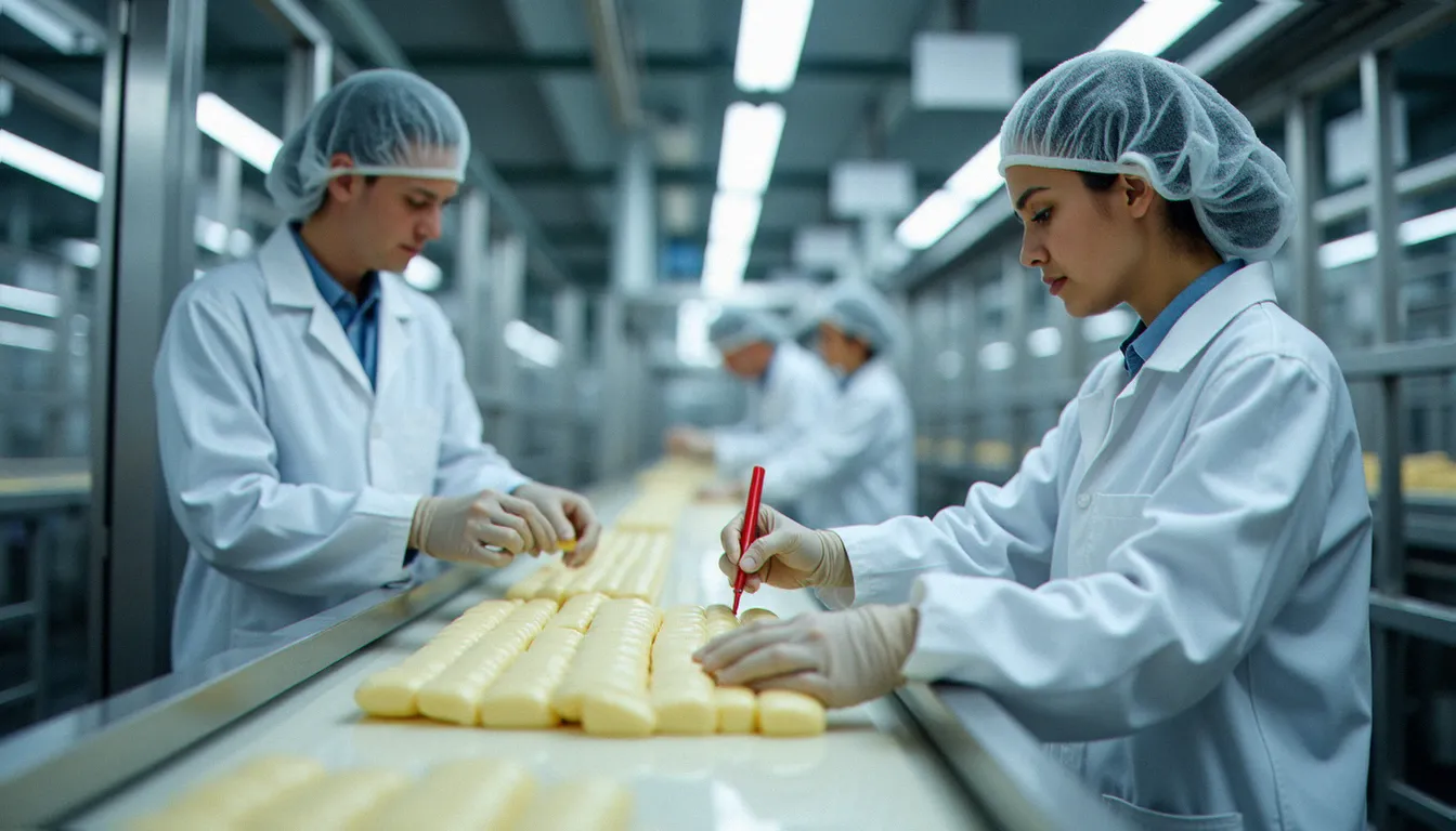 Salariés d'une industrie agroalimentaire en formation qualité, secteur financé par l'OCAPIAT OPCO