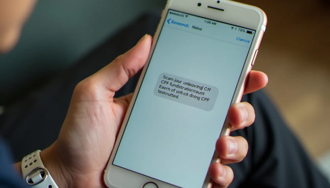 Une personne reçoit un SMS frauduleux promettant de récupérer l'argent de son CPF, illustration d'une arnaque courante
