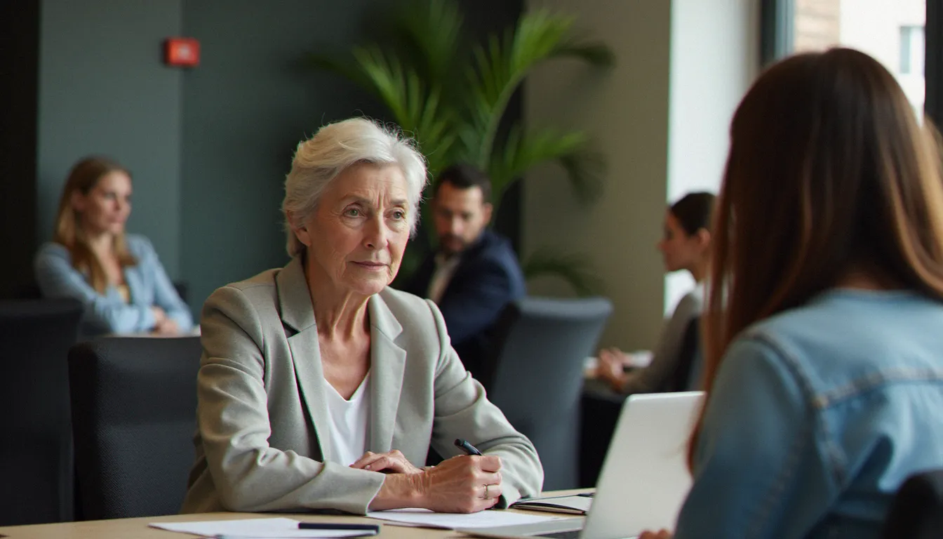 Une femme d'une cinquantaine d'années en formation professionnelle certifiante financée par son compte CPF avant la retraite