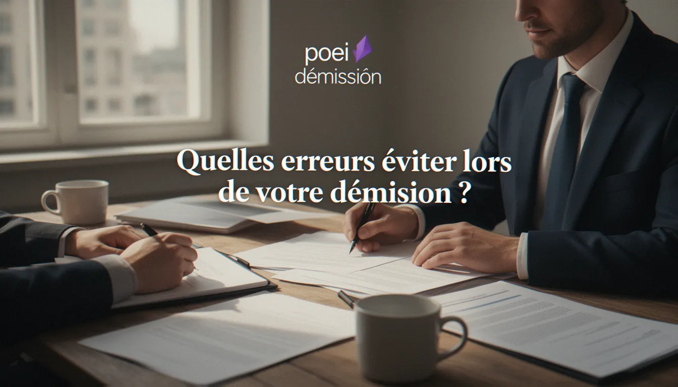 Quelles erreurs éviter lors de votre démission ? — poei démission